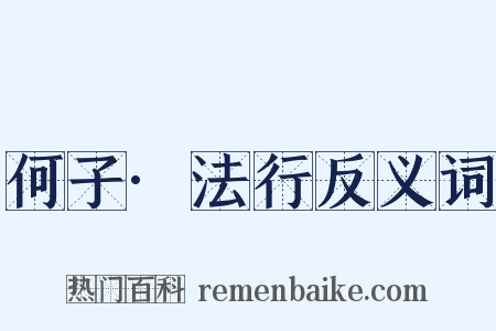 何子·法行反义词是什么意思的图片